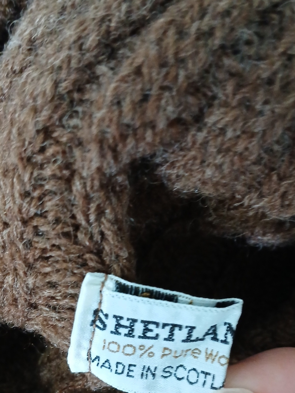 Vintage Shetland Wool Brown Beret Hat - Picture 4 of 7